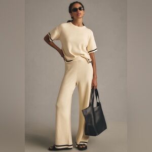 English Factory Tipped Knit Sweater Set